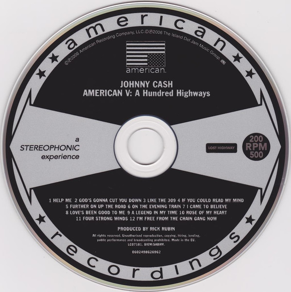 Johnny Cash - American V: A Hundred Highways (CD, Album)