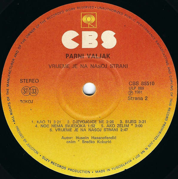 Parni Valjak - Vrijeme Je Na Našoj Strani (LP, Album)