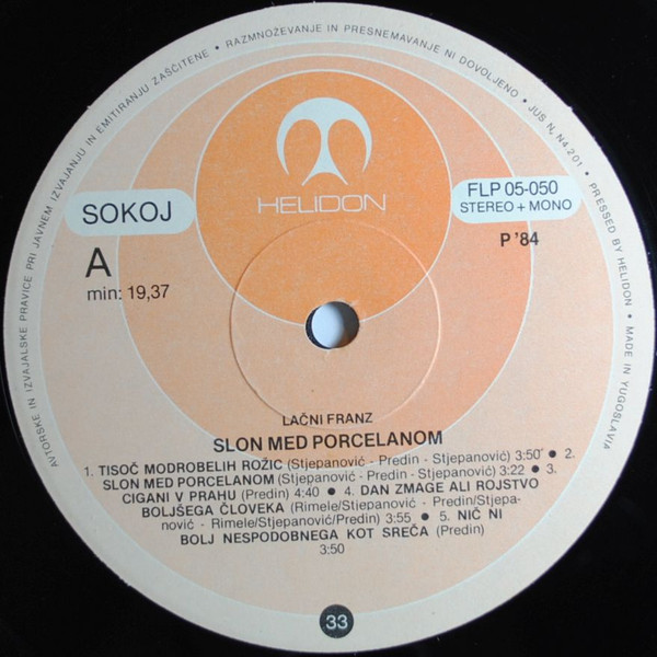 Lačni Franz - Slon Med Porcelanom (LP, Album)
