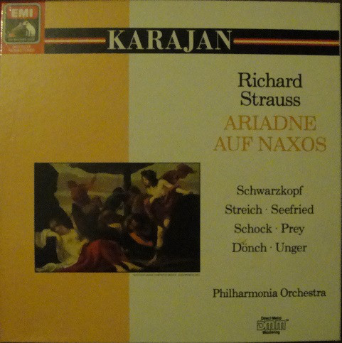 Richard Strauss, Elisabeth Schwarzkopf, Rita Streich, Irmgard Seefried, Rudolf Schock, Philharmonia Orchestra, Herbert von Karajan - Ariadne Auf Naxos, Op 60 (2xLP, Album, Mono, RE, RM + Box, Album, Mono, RE, )