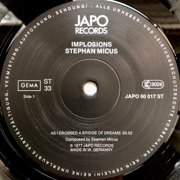 Stephan Micus - Implosions (LP, Album)