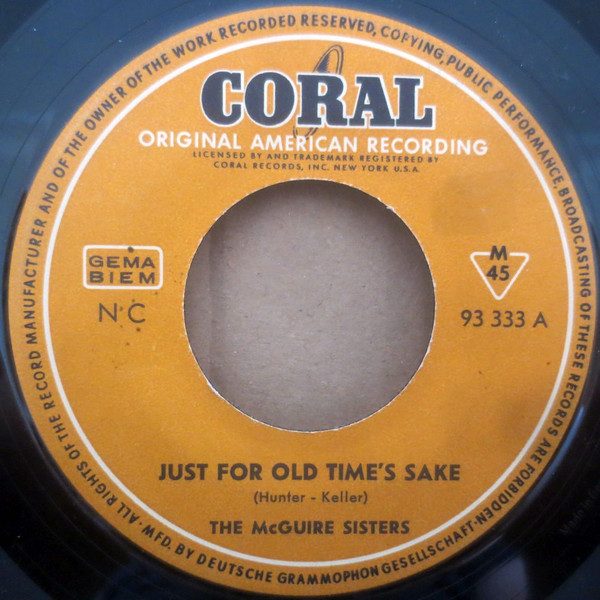 The McGuire Sisters* - Just For Old Time's Sake (7
