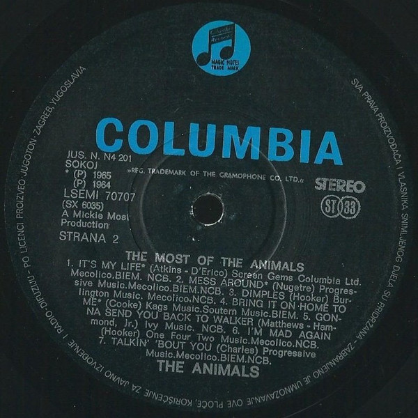 The Animals - The Most Of The Animals (LP, Comp) - Woodstock Shop