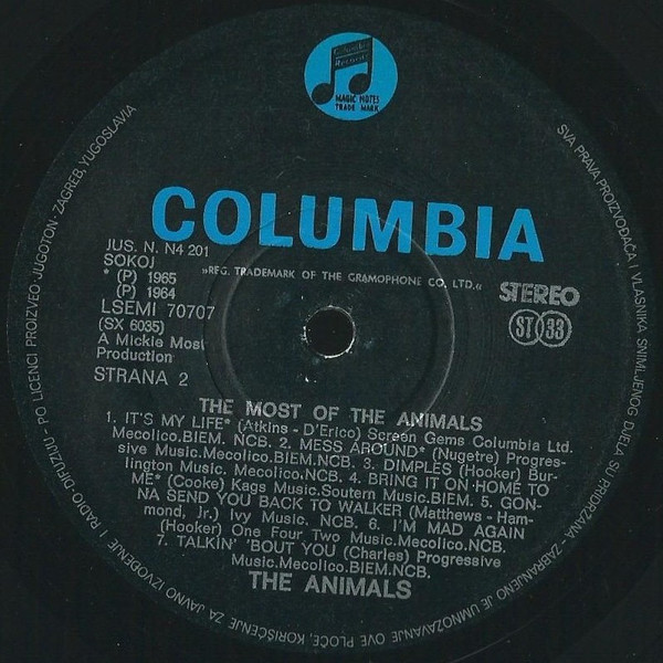 The Animals - The Most Of The Animals (LP, Comp) - Woodstock Shop The Animals - The Most Of The Animals (LP, Comp) - Woodstock Shop