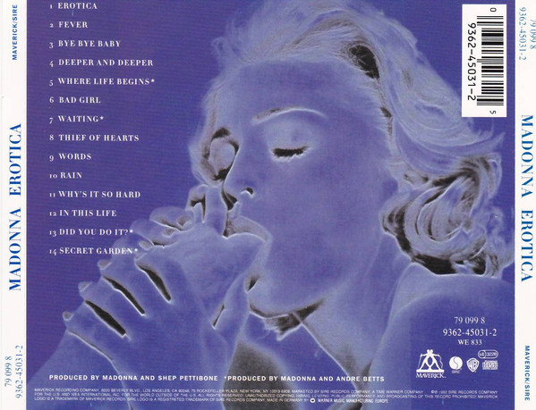 Madonna - Erotica (CD, Album)