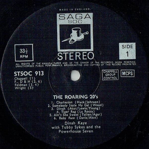 Dinah Kaye With Tubby Sykes And The Power-House 7* - The Roaring 20's (LP)