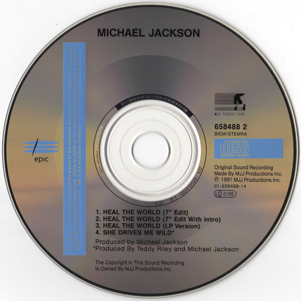 Michael Jackson - Heal The World (CD, Maxi)