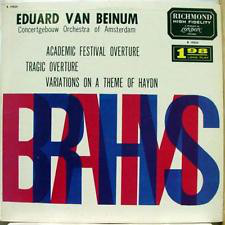 Eduard van Beinum, Concertgebouw Orchestra Of Amsterdam*, Brahms* - Academic Festival Overture; Tragic Overture; Variations On A Theme Of Haydn (LP, Mono)