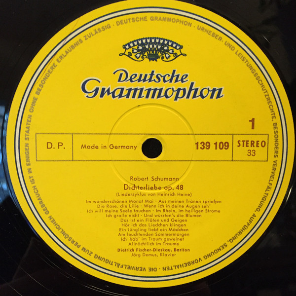 Robert Schumann, Dietrich Fischer-Dieskau, Jörg Demus - Dichterliebe • Liederkreis Op. 24 (LP)